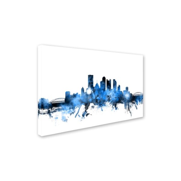 Michael Tompsett 'Pittsburgh Pennsylvania Skyline II' Canvas Art,12x19